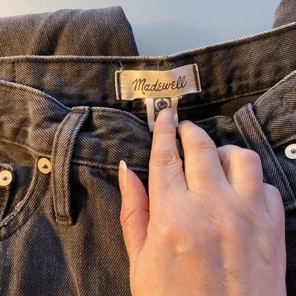 Madewell Balloon Jeans Denim Size 29 Black - Picture 7 of 8